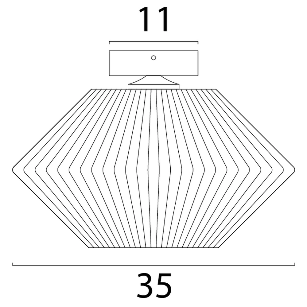 Japandi ceiling lamp Bicono Ø 35cm Masterlight 8718121344782