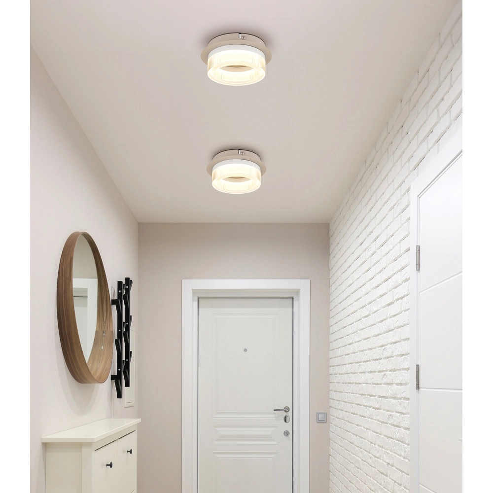 Modern ceiling lamp Zara sand brown Ø 16cm Globo 9007371567065
