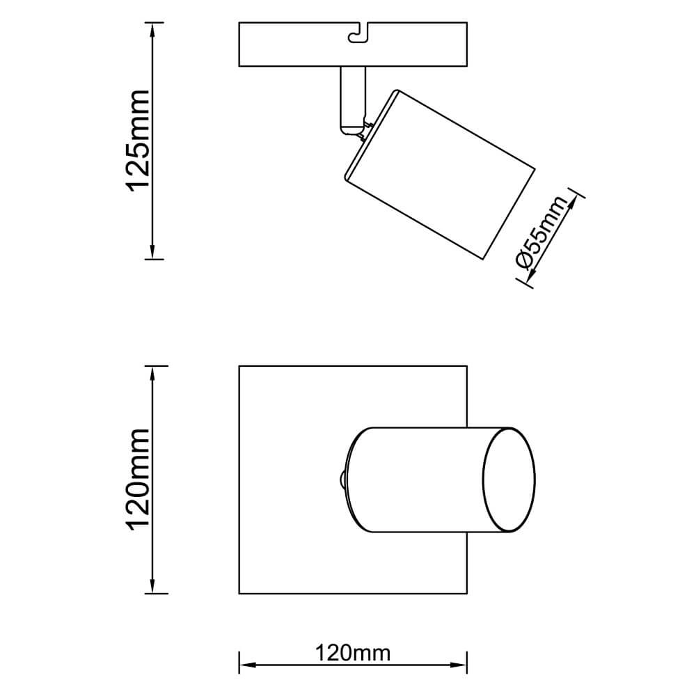 Sleek wall spotlight Jello Brilliant 4004353409363