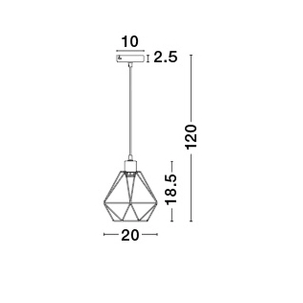 Pendant lamp Pietra 1-light Ø 20cm Lyora 5212017402349