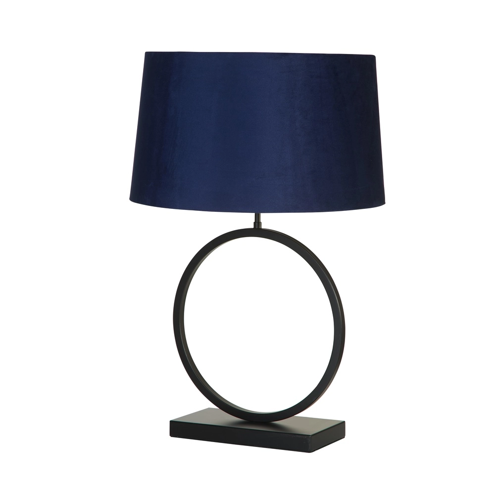 Table lamp Elegant black with blue hood