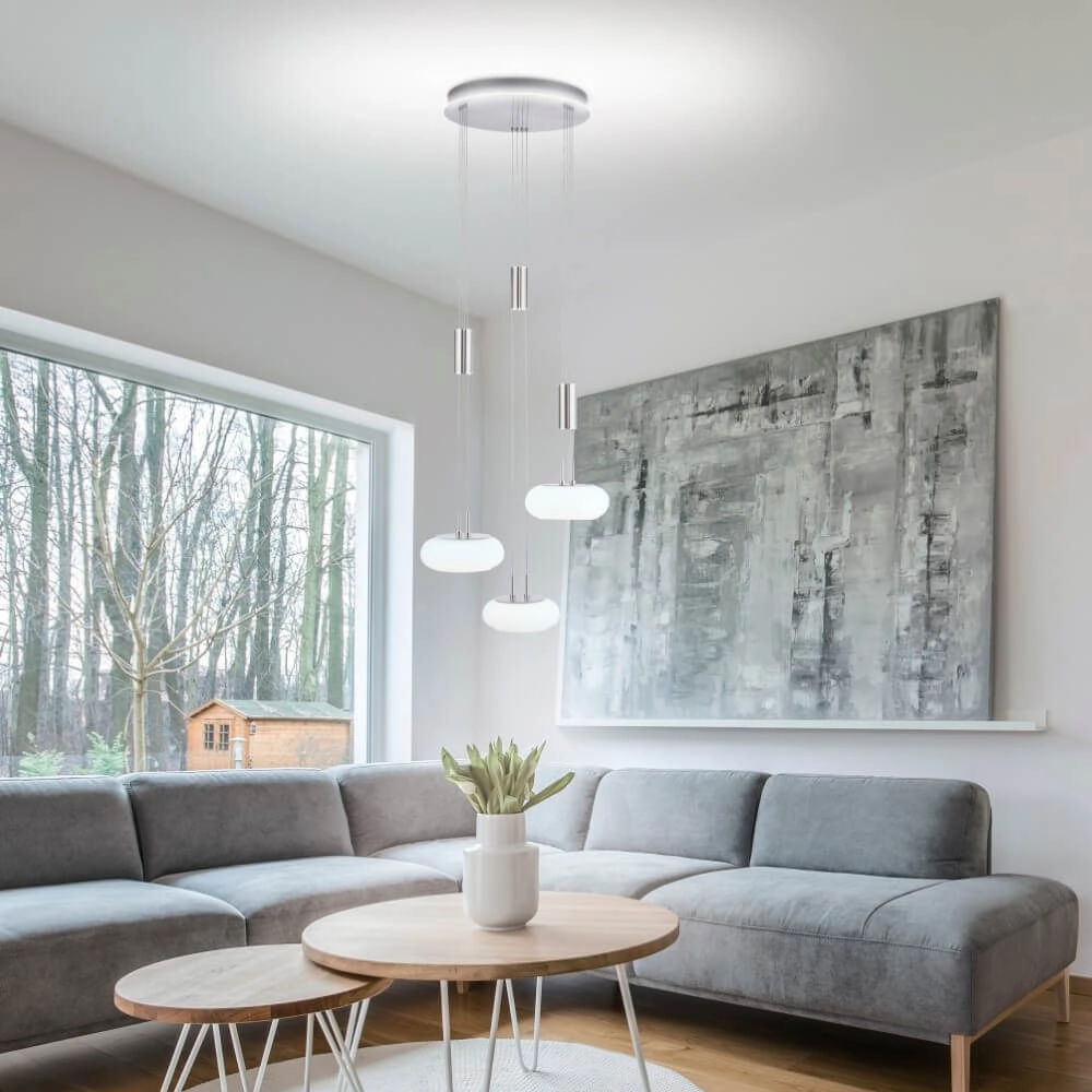 3-light pendant lamp Q-Etienne metal round Paul Neuhaus 4012248350447