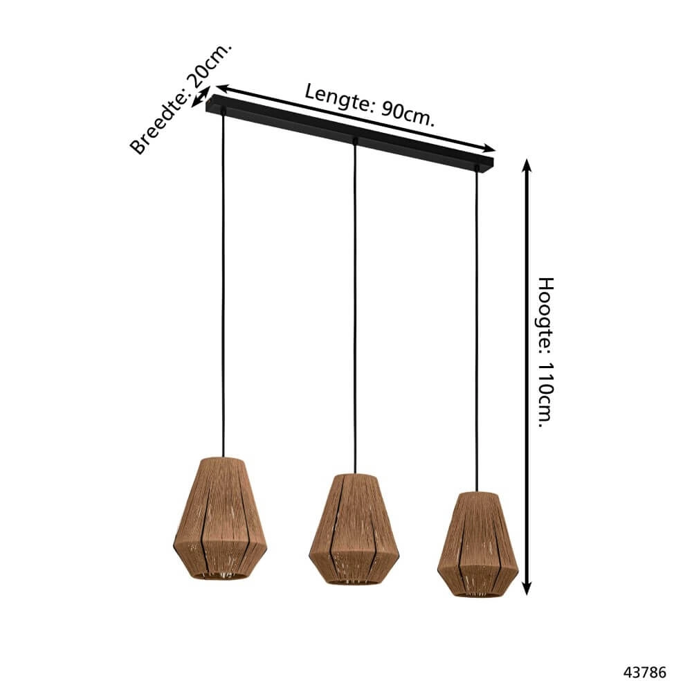 Roten dining room pendant lamp Alderney Eglo 9002759437862