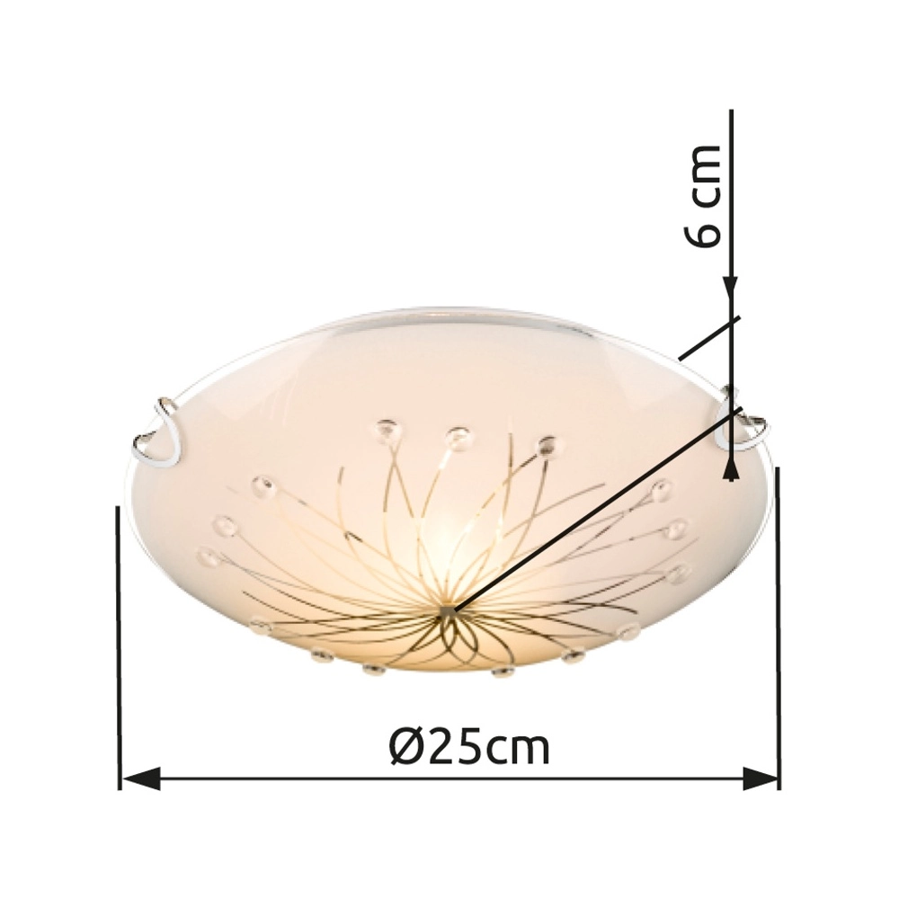 Ceiling light Calimero I white Ø 25cm Globo 9007371332274