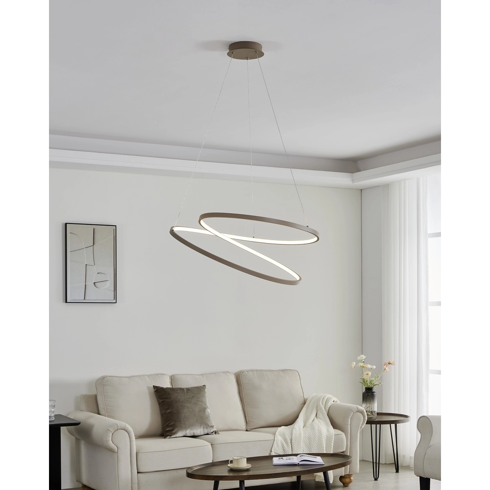 Ø 70cm LED pendant light Ruotale sand Eglo 9008606303540