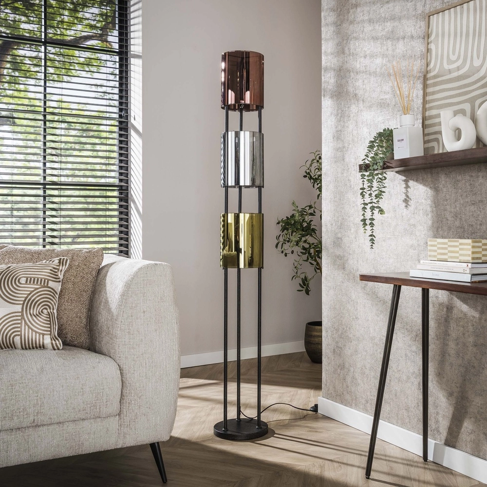 Glass floor lamp Lucente coloured glass - 3x E27 Lyora 8716803511491