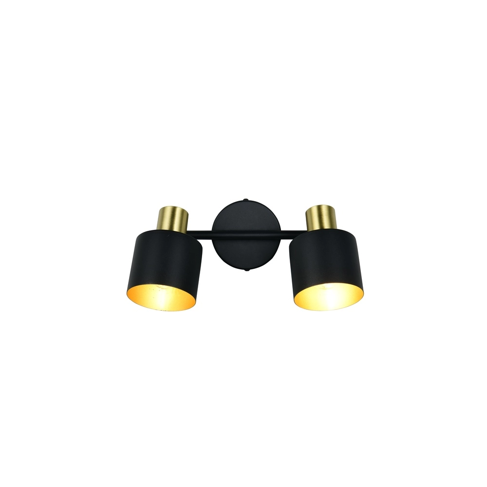Ceiling lamp Eva 2-light black with gold Trio 4017807654653