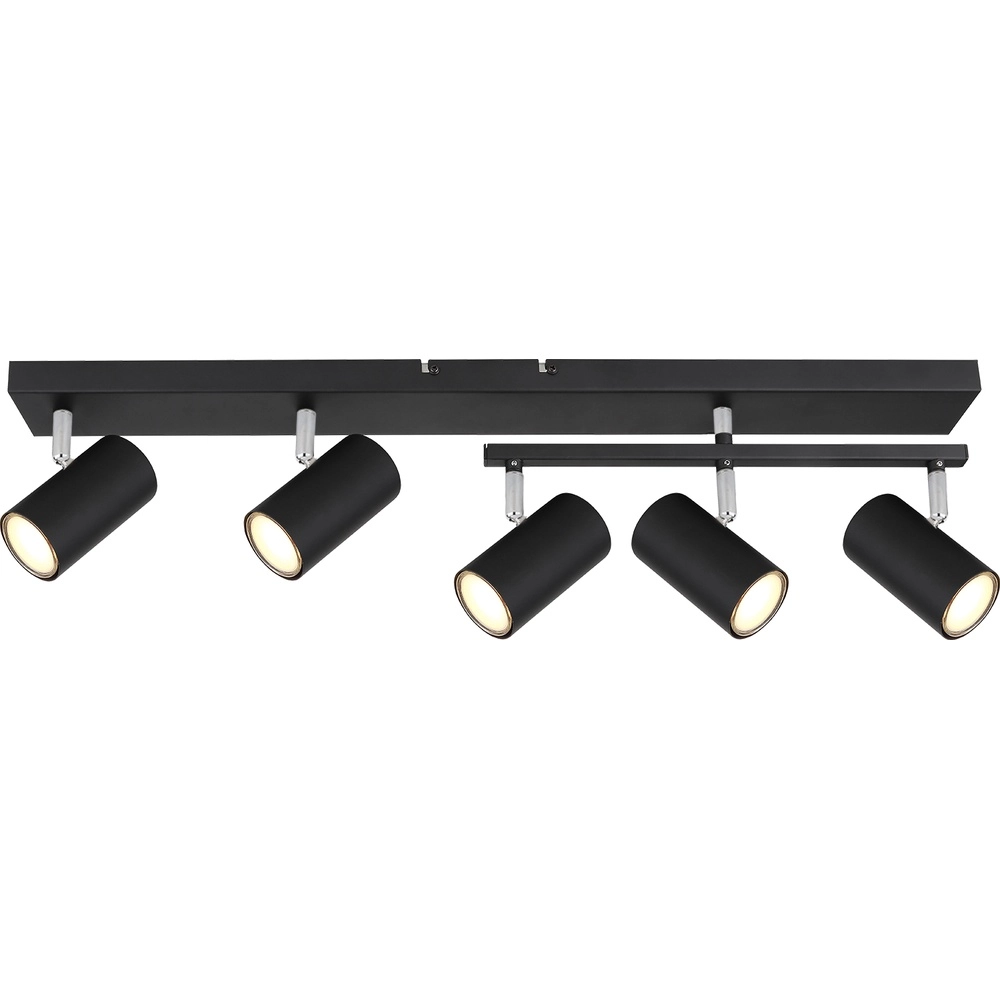 Ceiling lamp 5-lights Robby Black Globo 9007371439577