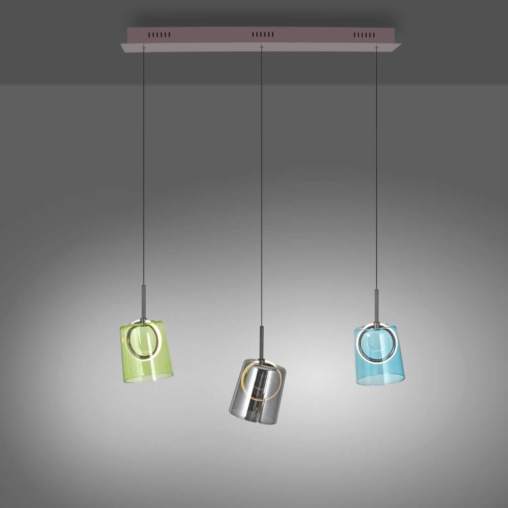 Pendant lamp Zula 3-light straight Paul Neuhaus 4012248383629