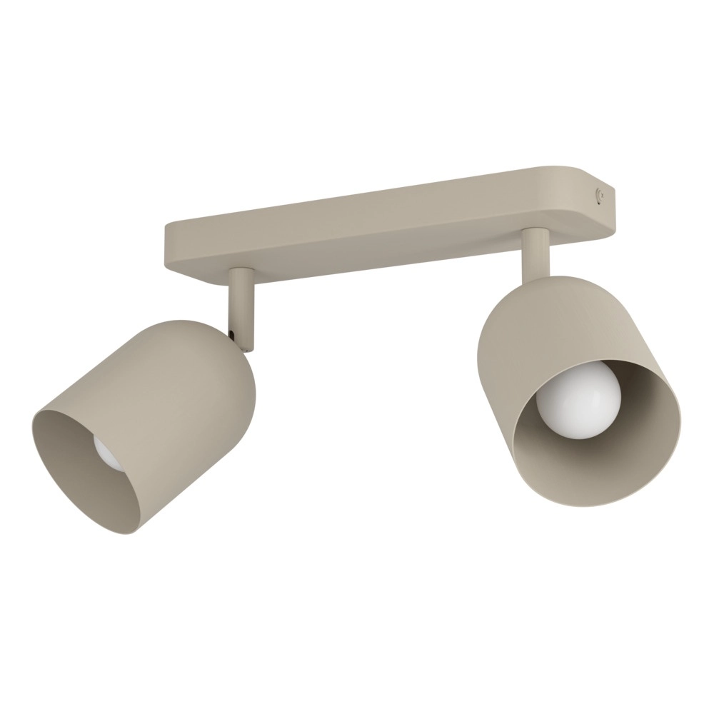 Design ceiling spotlight Tilston 2-light sand brown