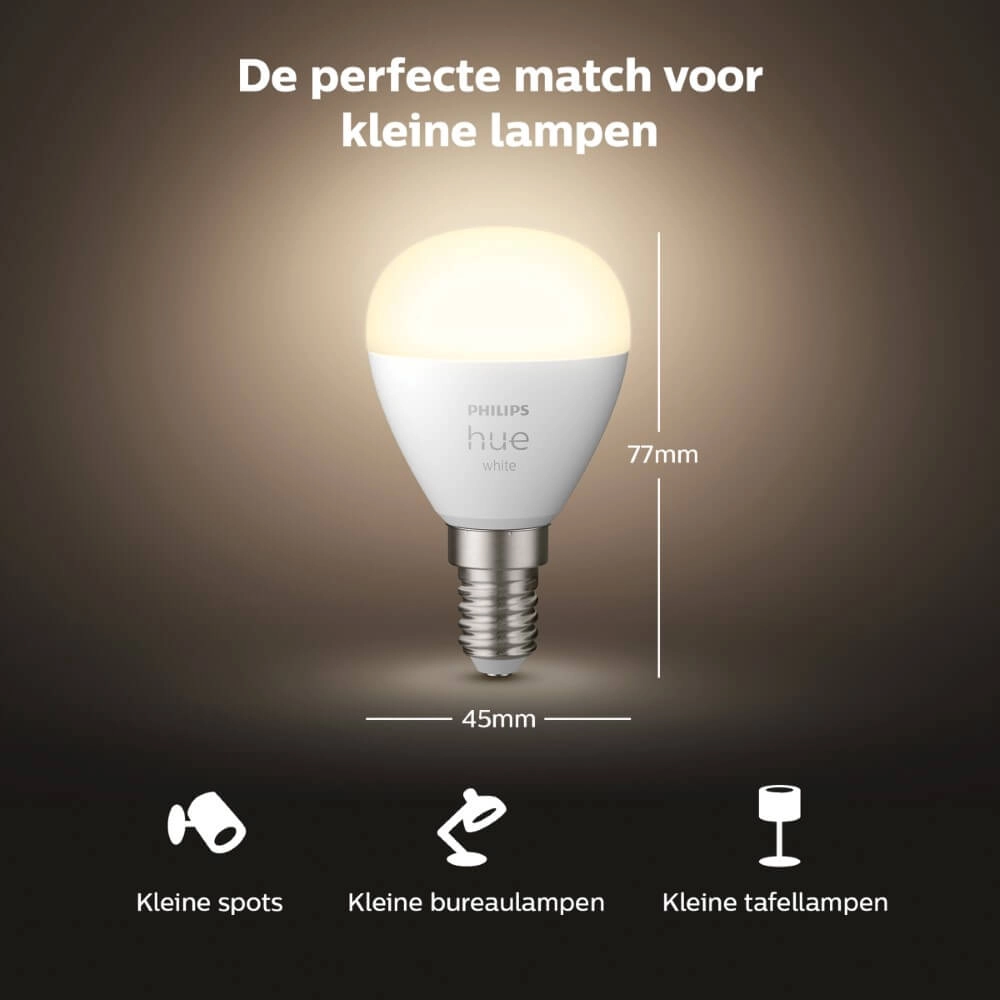 Light source ball Hue - E14 - 6W - White set of 2 Philips 8719514356771