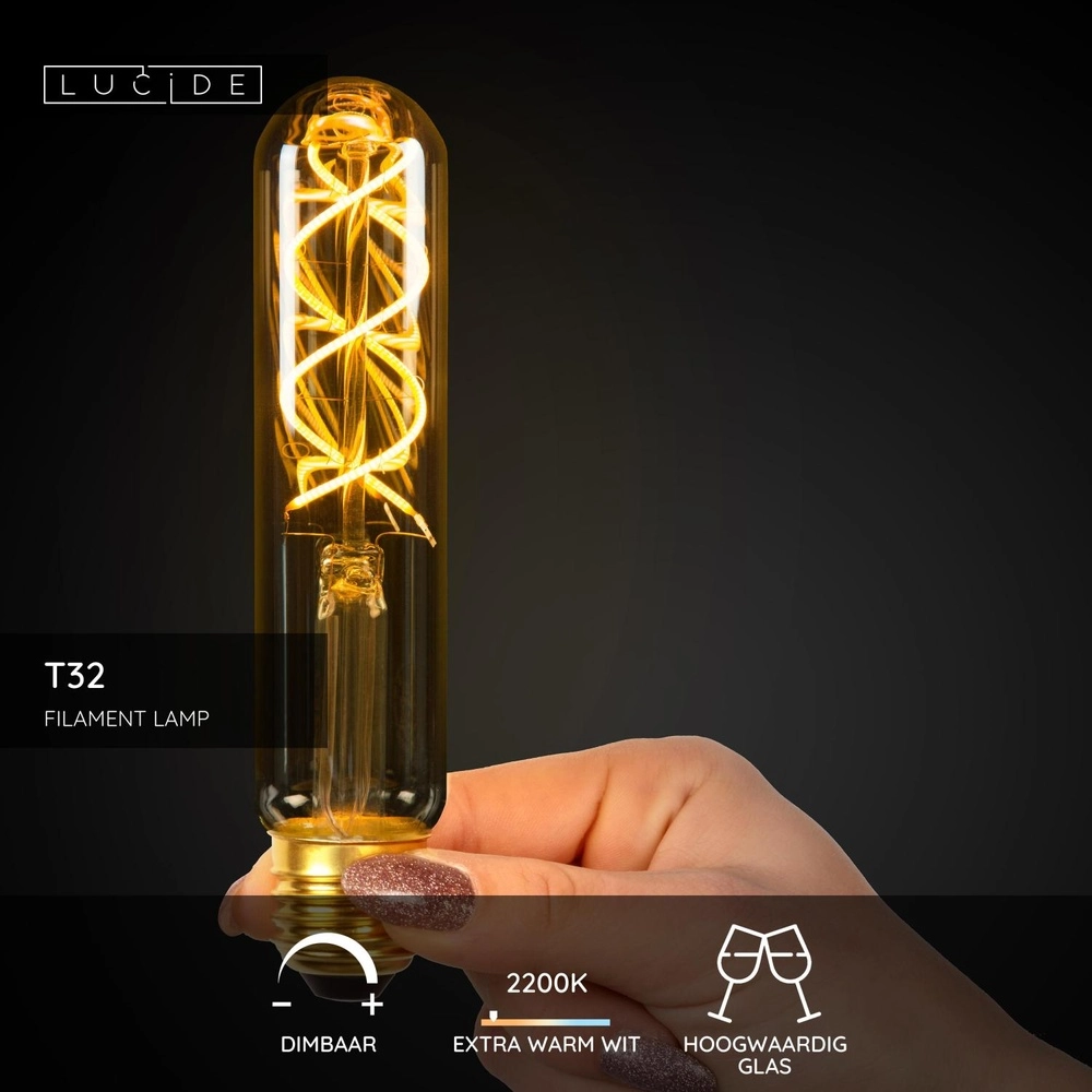4.9W Led E27 Tube - 2200K Ø 30cm Lucide 5411212491077