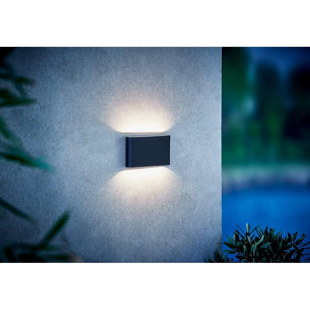 Sleek design wall lamp Kinver black 17.5cm Nordlux 5701581342880