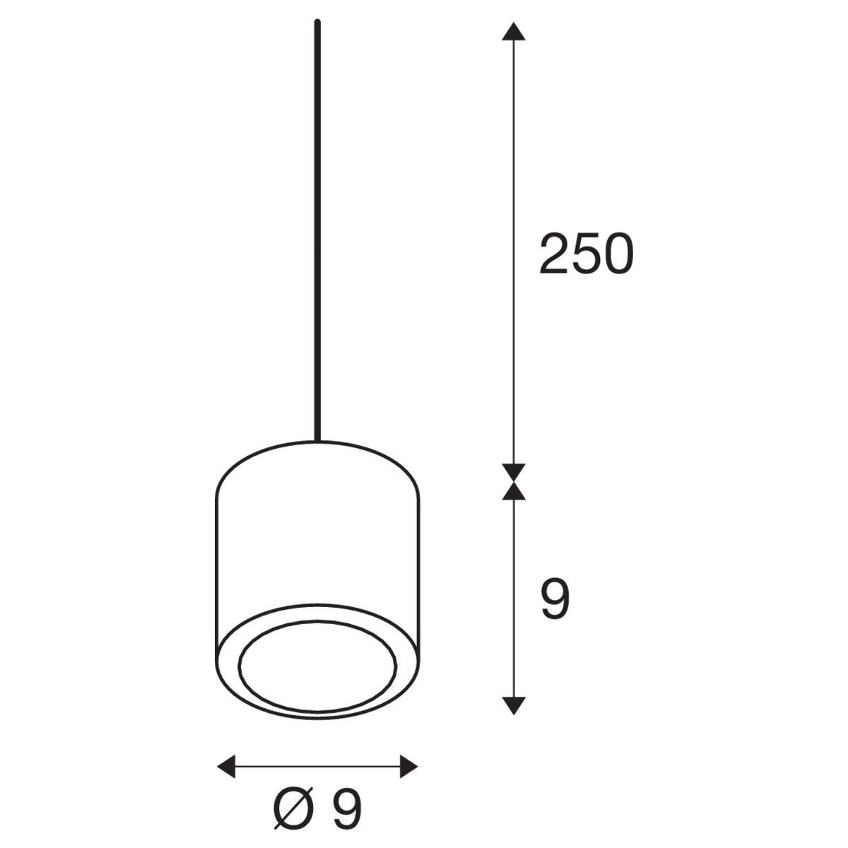 LED hanging lamp Oculus 9cm white SLV 4024163248235