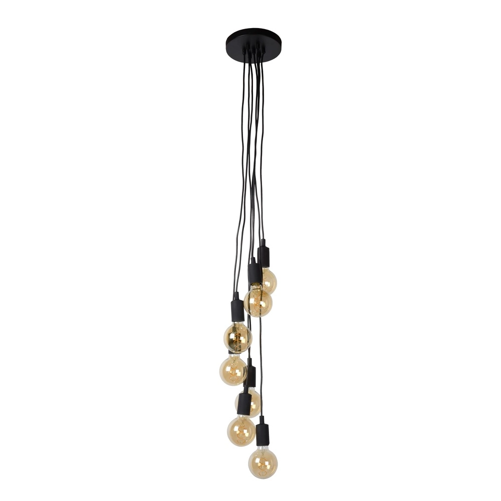 7-light pendant lamp Fix Black