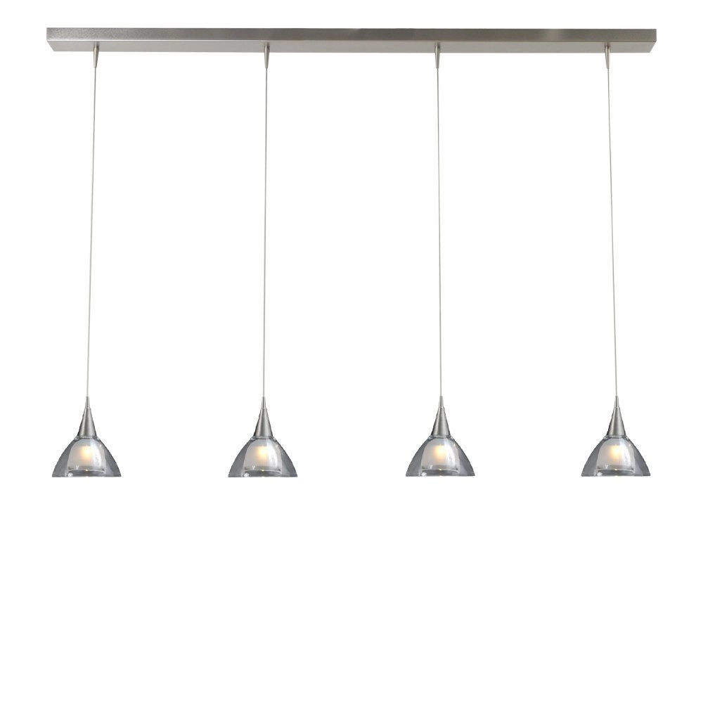 Dining room lamp Caterina LED 4-light stainless steel