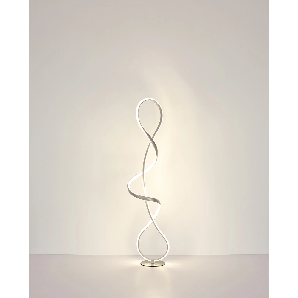 Nickel Floor Lamp Swirl Modern Globo 9007371509331