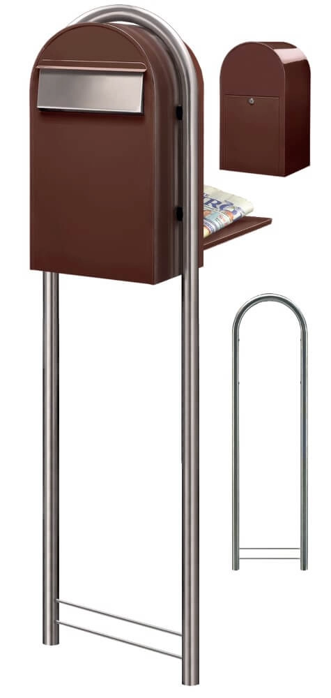 Mailbox Grande B 8017 i Dark brown Bobi 6417237034267