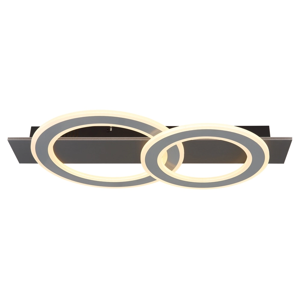 Design ceiling lamp Jayden anthracite 2 rings Globo 9007371453054