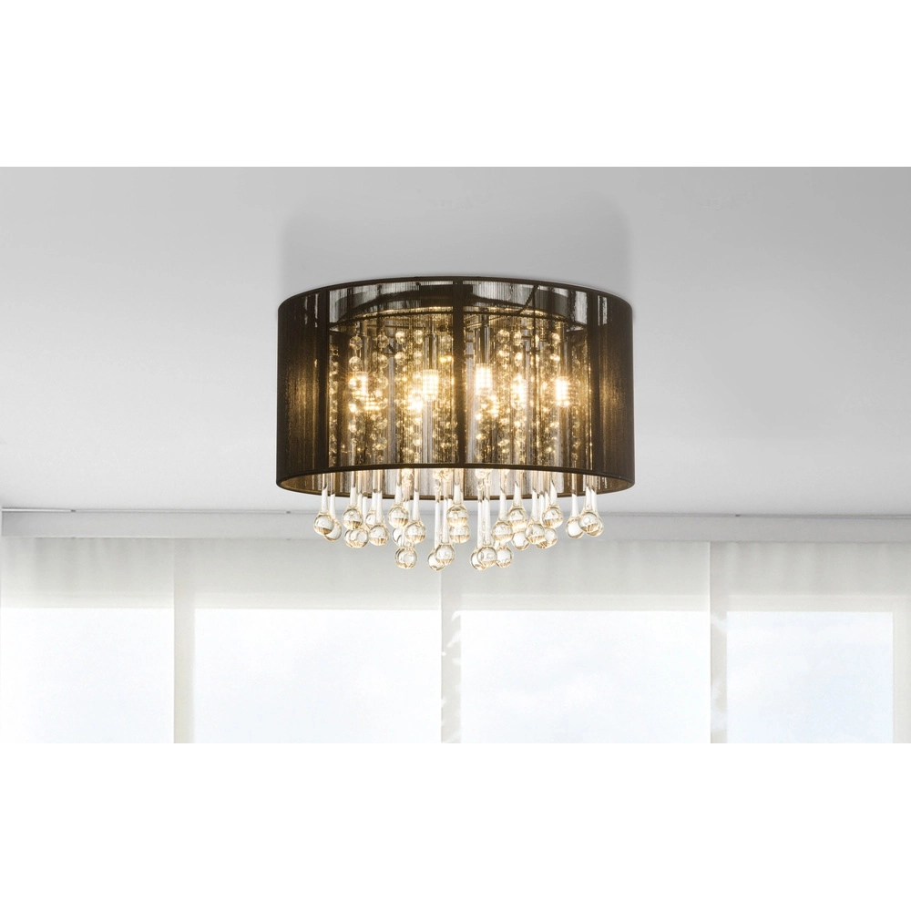 Ceiling lamp Bagana chandelier with black shade Globo 9007371367252