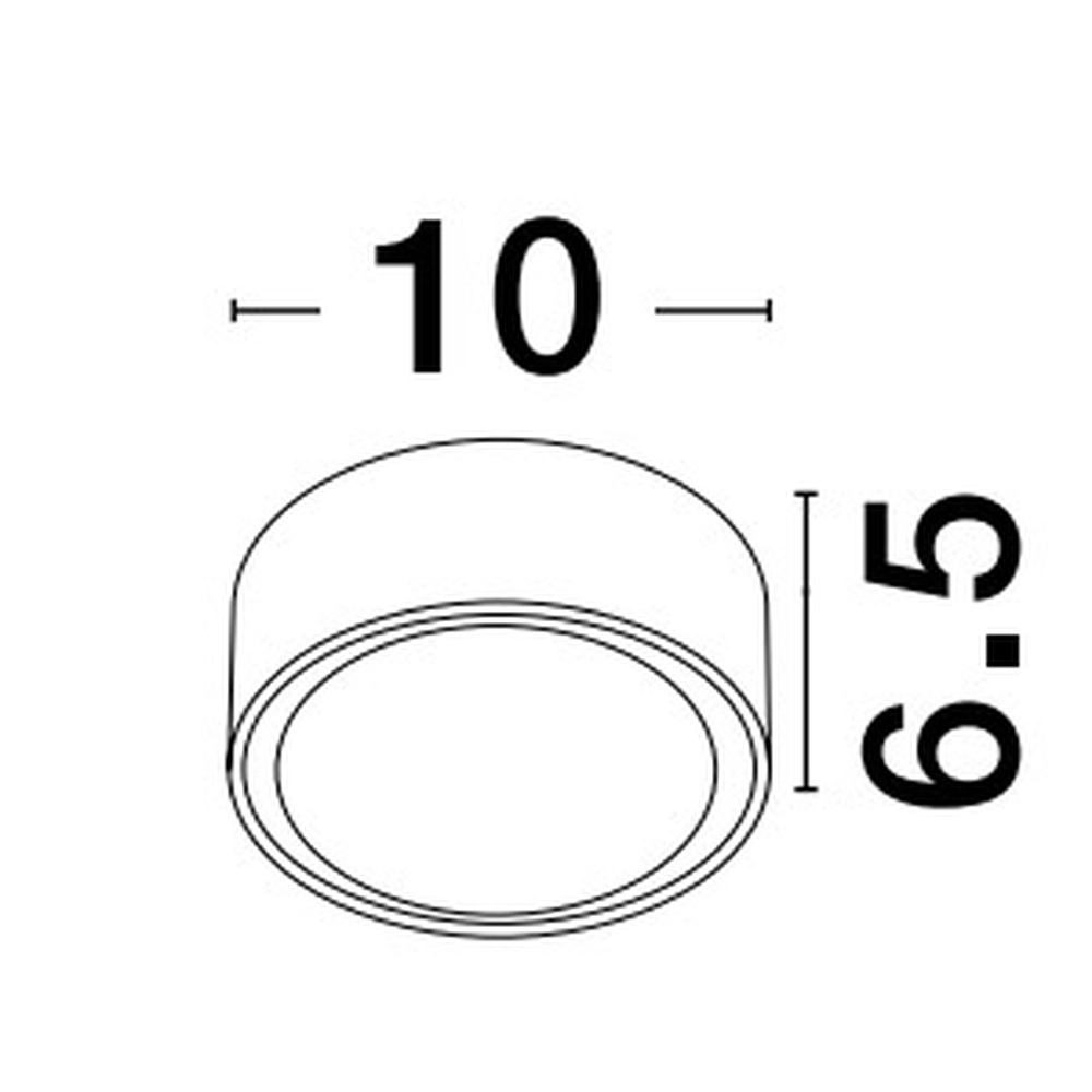 Round ceiling lamp Focus Ø 10cm anthracite Lyora 5212017440969
