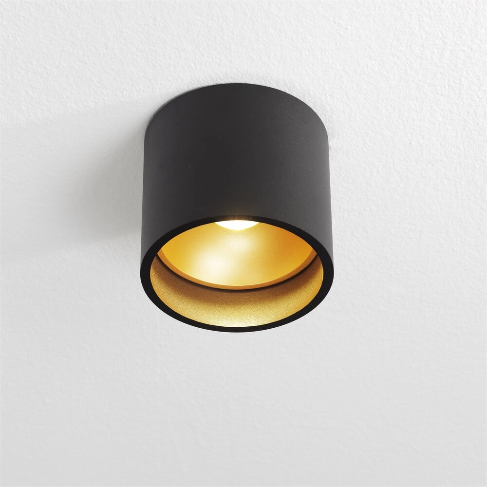 Ceiling lamp Ormond Black with gold inside