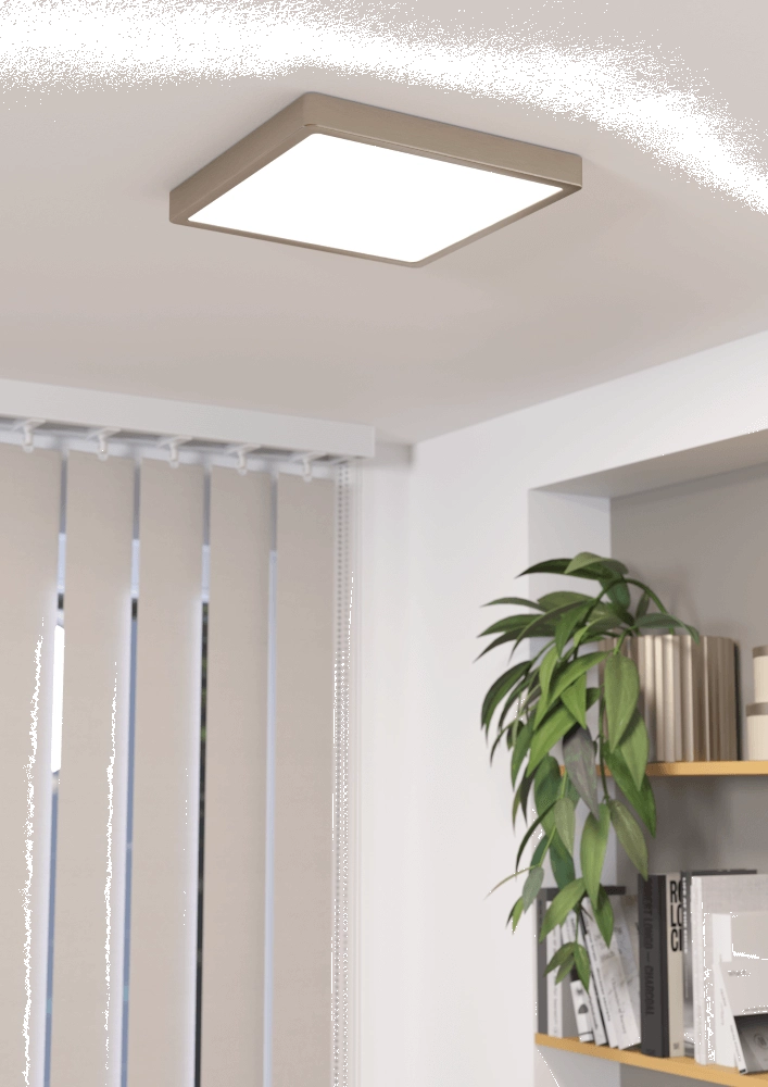 Stainless steel ceiling lamp Fueva 5 28.5 by 28.5cm Eglo 9008606244942