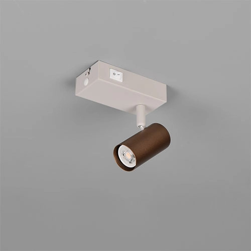 Surface-mounted spotlight adjustable Taryn mocha brown Trio 4017807685534