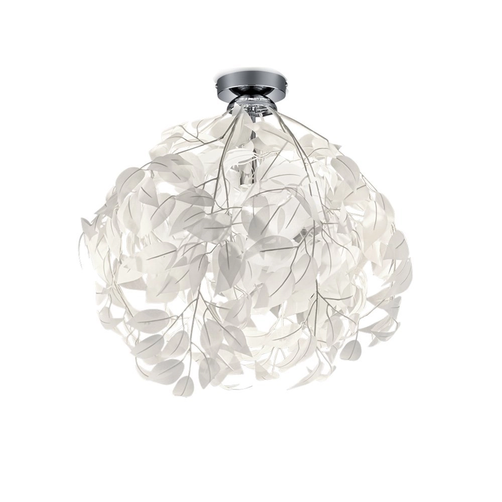 Ceiling light Leavy 38cm gray white