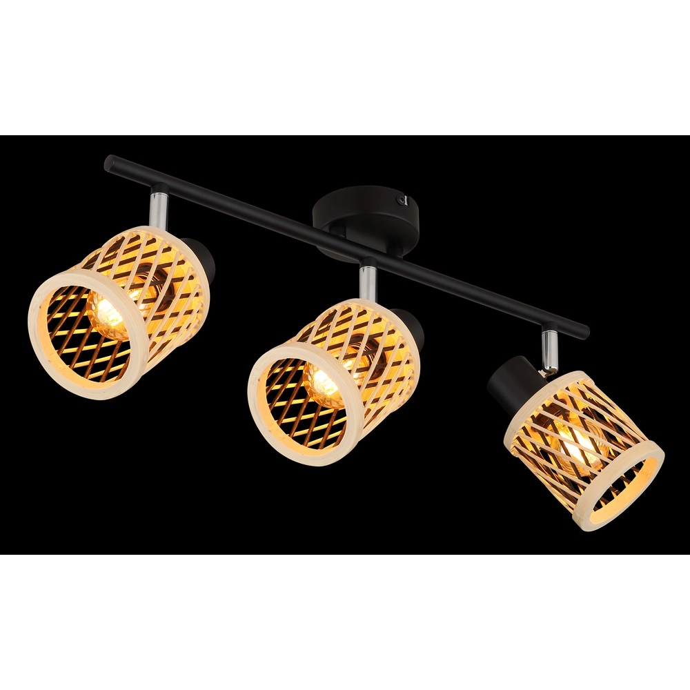 Wall lamp Mali 3-light black with caps Globo 9007371533718