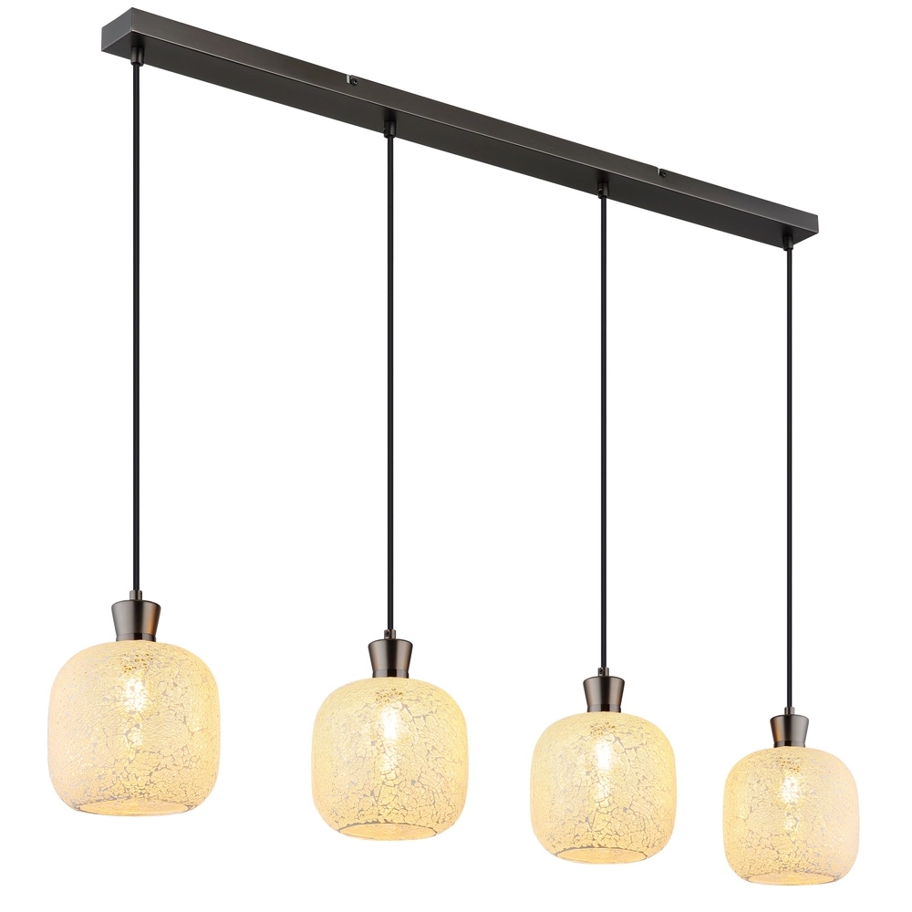 4-lightest pendant lamp Brokana gunmetal