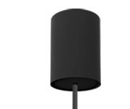 Slim pendant lamp Laser XL 2.5cm black Lyora 5903139843690