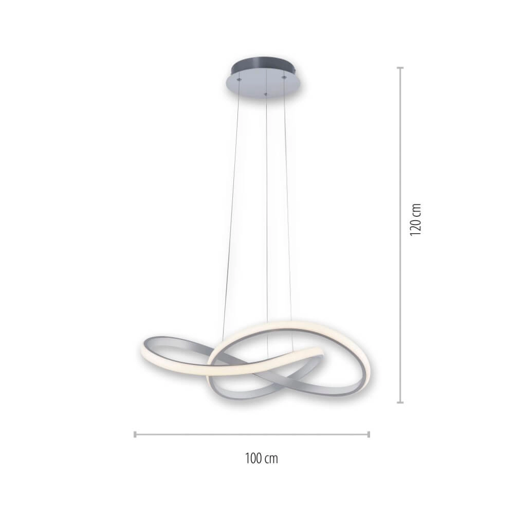 Pendant lamp Maria aluminium Just Light 4043689975760