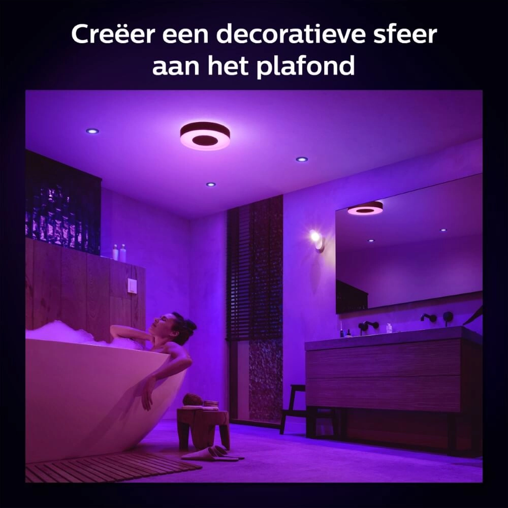 Bathroom ceiling lamp Hue Xamento - White and color Philips 8719514452251