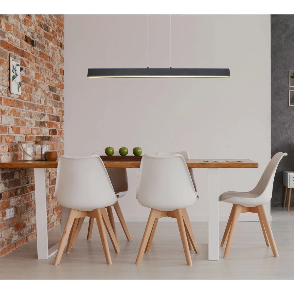 Sleek pendant lamp Verena black 121cm Globo 9007371404599