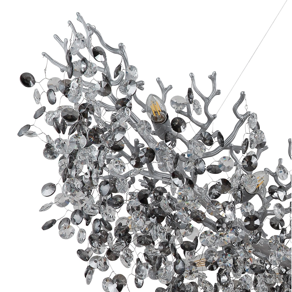 Pendant lamp Queena silver grey 150cm Globo 9007371533695