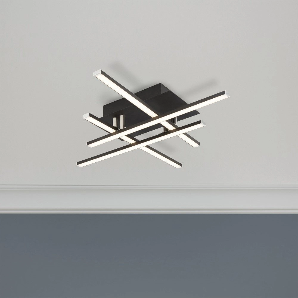 LED ceiling lamp Matrix 4-light black Searchlight 5053423155395