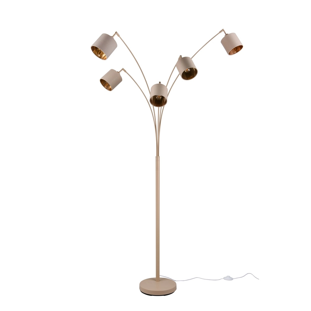 Floor lamp Tommy 5-light sand brown Trio 4017807714210