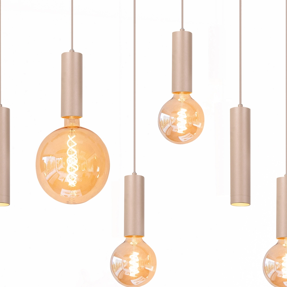 Design pendant lamp Locarno 8-light sand brown Highlight 8718379051272
