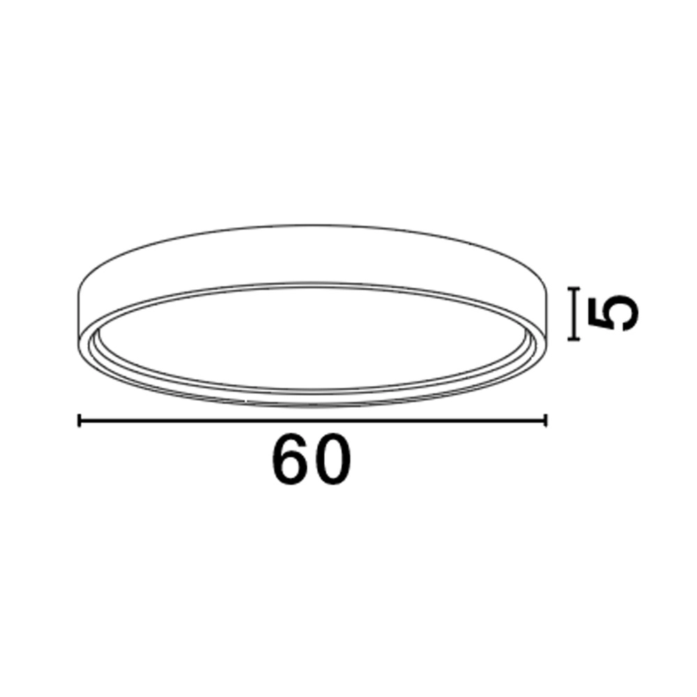 Round ceiling lamp Olaf black Ø 60cm Lyora 5212017431783