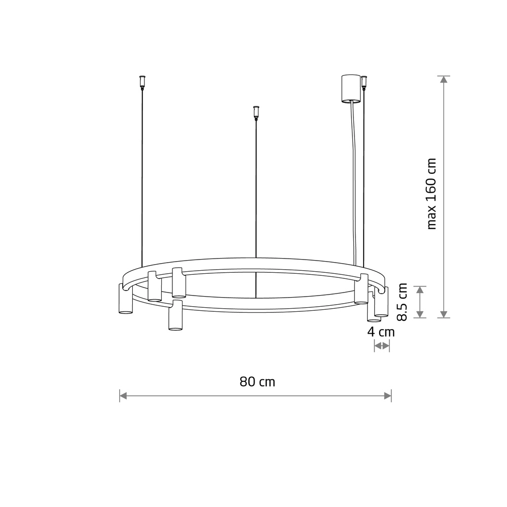 Design pendant lamp Fourty black Ø 80cm