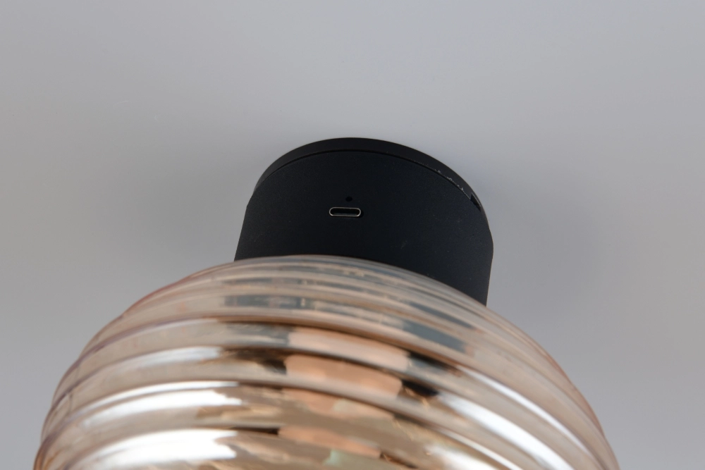 Wall lamp Earl Amber Glass Rechargeable Trio 4017807643435