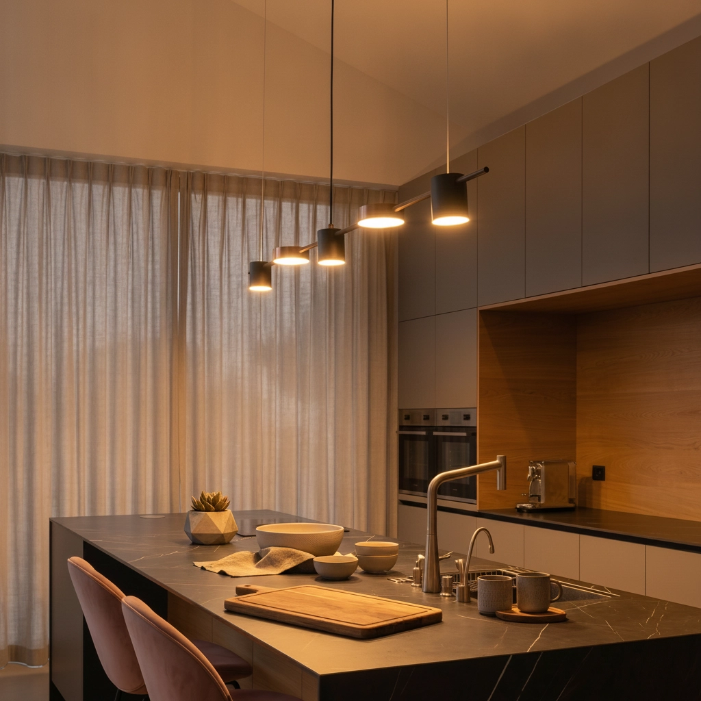 Black pendant lamp Nordik Design 127cm