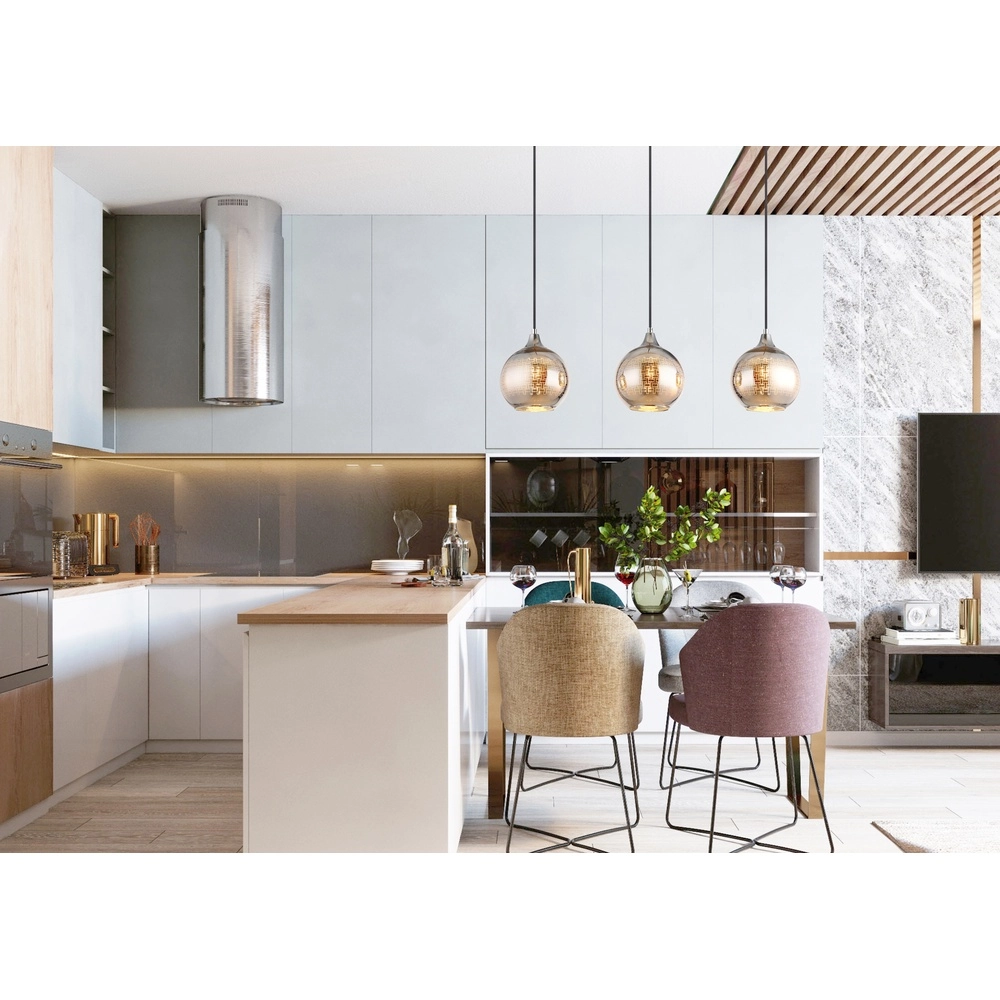 3-light pendant lamp Lourdes white Globo 9007371509072