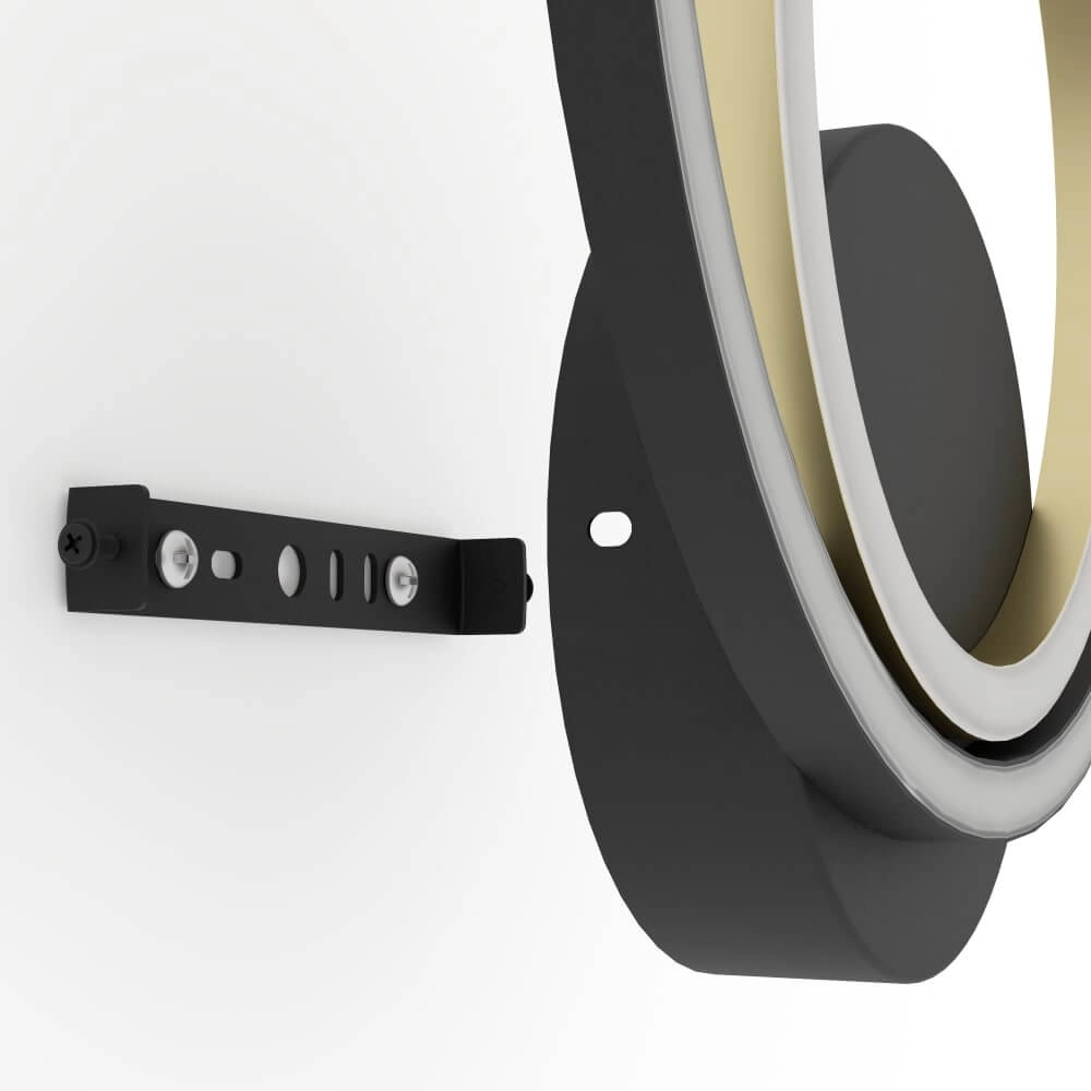 Wall lamp with rings Lanacera black with gold Stars of Light 9008606221424
