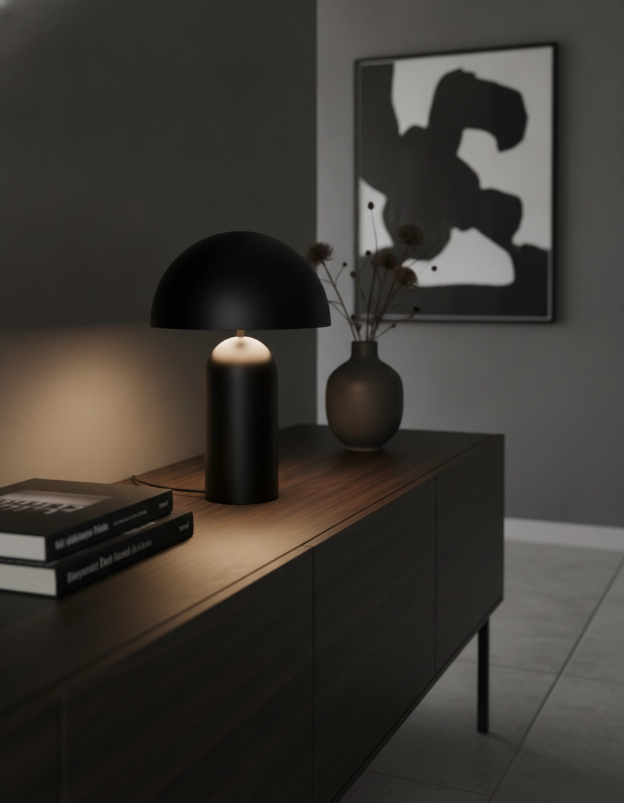 Table lamp Best Ø 25cm black with white