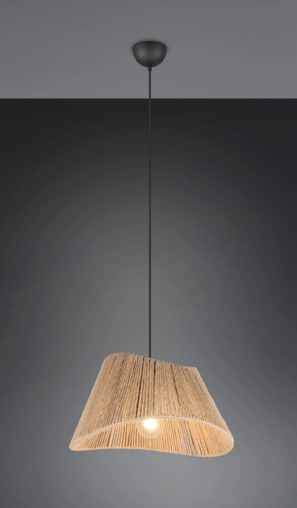 Japandi pendant lamp Valerie rattan Ø 52cm Trio 4017807637380