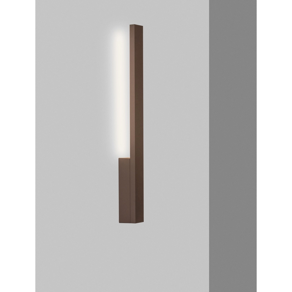 Sleek wall lamp Isos Rust brown 61cm Lyora 5212017472380