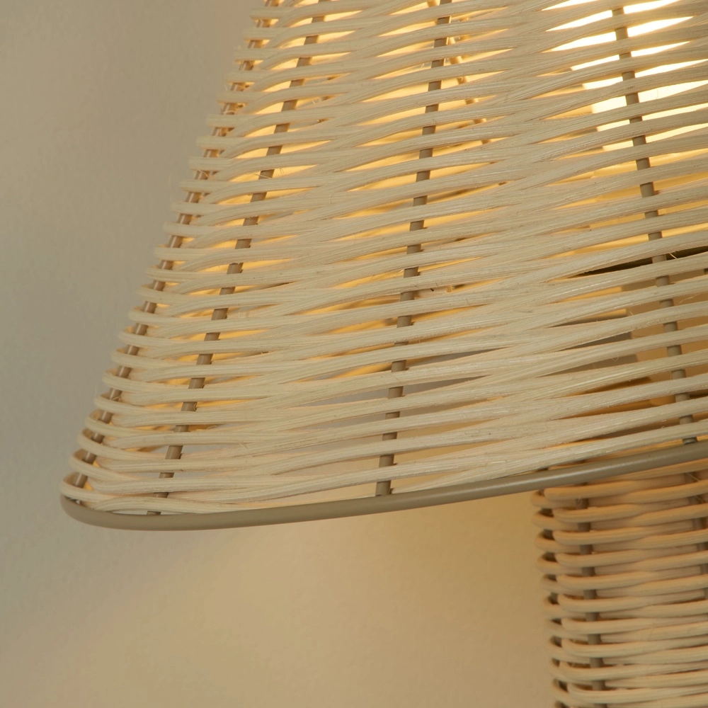Rattan table lamp Tulum brown Searchlight 5053423305943