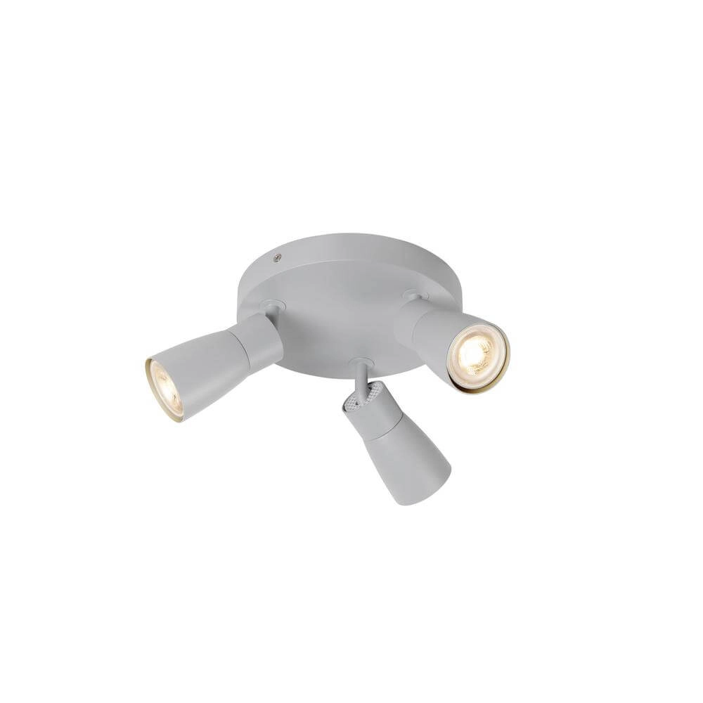Round spotlight Puri 2.0 Dome Grey 3-light